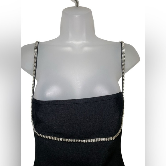 Superdown New NWOT Pollie Black Sparkle Mini Dress Medium - Picture 7 of 9